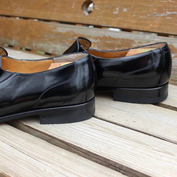 Vtg Dack’s Black Polished Slip-on Loafer, EUC - Picture 6 of 13